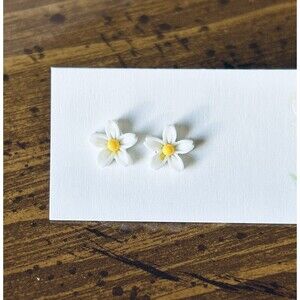 Mini Daisy handmade resin earrings hypoallergenic posts - Many Colors to choose